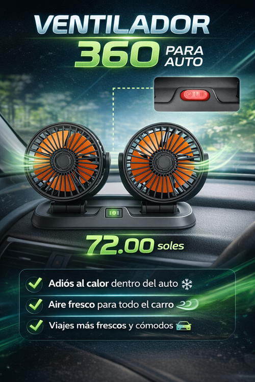 VENTILADOR 360 PARA AUTO